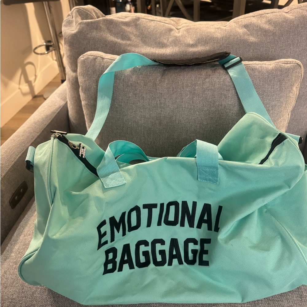 Assholes live forever- Emotional Baggage Teal Tote Bag